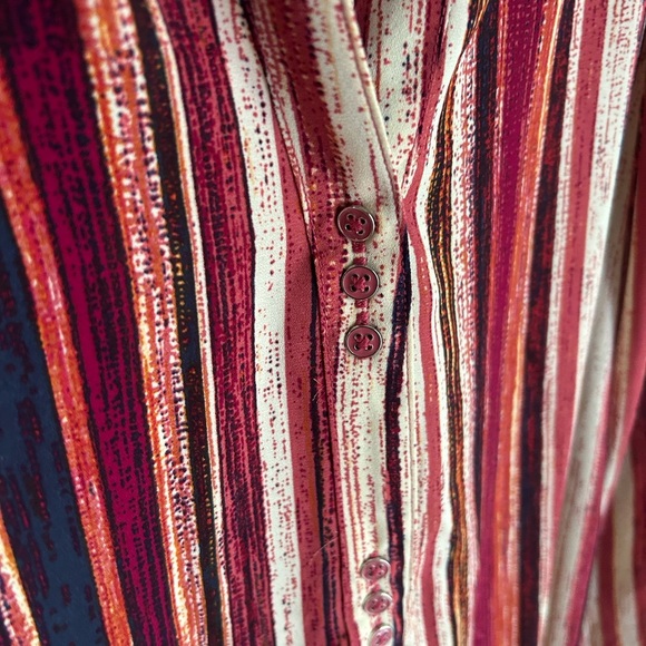 Zac & Rachel Red and Cream Striped Blouse - Picture 11 of 15